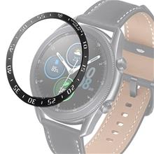 Bild Klockram till Samsung Galaxy Watch 3 45mm - Svart ring med vita tecken