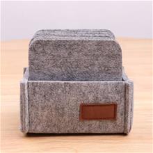 Bild Glasunderlägg i filt - 10-pack Grå