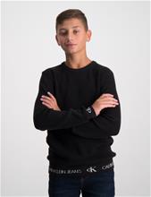 Bild Calvin Klein, LOGO INTARSIA HEM SWEATER, Svart, Tröjor/Sweatshirts till Kille, 12 år