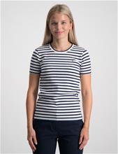 Bild Tommy Hilfiger, STRIPE RIB KNIT TOP S/S, Blå, T-shirts till Tjej, 12 år