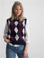 Bild Tommy Hilfiger, ARGYLE VEST, Blå, Tröjor/Sweatshirts till Tjej, 8 år