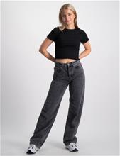 Bild Grunt, Wide Leg Dark Grey, Grå, Jeans till Tjej, 164 cm