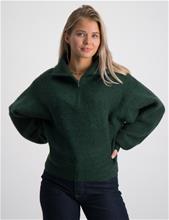 Bild Grunt, Berna Half Zip Knit, Grön, Tröjor/Sweatshirts till Tjej, 134-140 cm