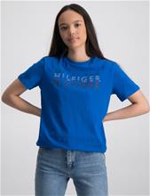Bild Tommy Hilfiger, HILFIGER LAYERED LOGO TEE S/S, Blå, T-shirts till Tjej, 16 år
