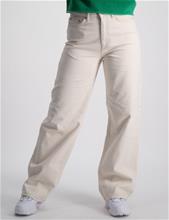 Bild Grunt, Wide Leg Raw Off, Cremefärgad, Jeans till Tjej, 170 cm