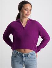 Bild Calvin Klein, POLO COLLAR SWEATER, Lila, Tröjor/Sweatshirts till Tjej, 14 år