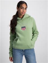 Bild Gant, GANT SHIELD HOODIE, Grön, Huvtröjor/Hoodies till Tjej, 146-152 cm