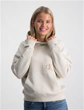 Bild Calvin Klein, MONOGRAM OFF PLACED HOODIE, Beige, Huvtröjor/Hoodies till Tjej, 16 år