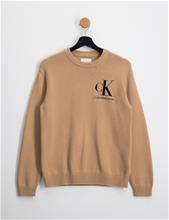 Bild Calvin Klein, MONOGRAM LOGO TEXTURE SWEATER, Brun, Tröjor/Sweatshirts till Kille, 16 år