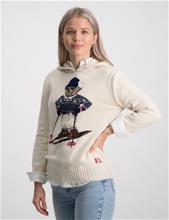 Bild Polo Ralph Lauren, Polo Bear Cotton-Blend Hooded Sweater, Cremefärgad, Huvtröjor/Hoodies till Tjej, S