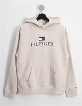 Bild Tommy Hilfiger, TH LOGO HOODIE, Beige, Huvtröjor/Hoodies till Unisex, 14 år