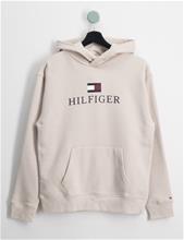 Bild Tommy Hilfiger, TH LOGO HOODIE, Beige, Huvtröjor/Hoodies till Unisex, 12 år