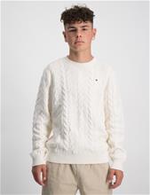 Bild Tommy Hilfiger, ESSENTIAL CABLE SWEATER, Vit, Tröjor/Sweatshirts till Kille, 16 år