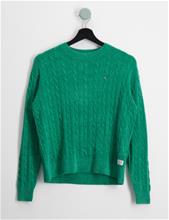Bild Tommy Hilfiger, CHENILLE CABLE SWEATER, Grön, Tröjor/Sweatshirts till Tjej, 14 år
