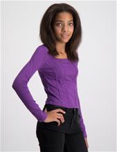 Bild Gina Tricot Young, Y corset long sleeve top, Lila, Toppar/Blusar till Tjej, 134-140 cm