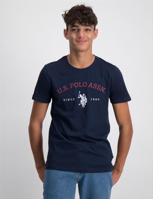 Bild U.S. Polo Assn., USPA Arch Graphic T-Shirt, Blå, T-shirts till Kille, 12-13 år