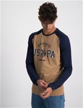 Bild U.S. Polo Assn., Authentic USPA Raglan LS Tee, Beige, T-shirts till Kille, 12-13 år