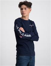 Bild U.S. Polo Assn., Sport LS T-Shirt, Blå, T-shirts till Kille, 8-9 år