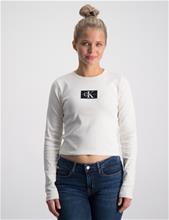 Bild Calvin Klein, MONOGRAM BADGE RIB LS TOP, Vit, Toppar/Blusar till Tjej, 16 år