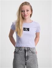 Bild Calvin Klein, MONOGRAM BADGE RIB TOP, Lila, T-shirts till Tjej, 14 år