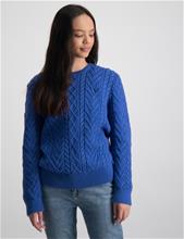 Bild Polo Ralph Lauren, Aran-Knit Cotton Sweater, Blå, Tröjor/Sweatshirts till Tjej, S