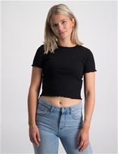 Bild Gina Tricot Young, Y baby lock t-shirt, Svart, Toppar/Blusar till Tjej, 158-164 cm