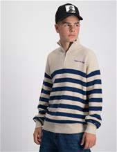 Bild Tommy Hilfiger, STRIPED MOCK NECK SWEATER, Beige, Tröjor/Sweatshirts till Kille, 16 år