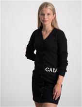 Bild Calvin Klein, CROPPED RIB CARDIGAN, Svart, Tröjor/Sweatshirts till Tjej, 14 år