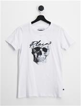Bild Philipp Plein, T-shirt Round Neck SS Skull and Plein, Vit, T-shirts till Kille, 14 år