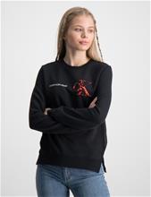 Bild Calvin Klein, RAISED MONOGRAM SWEATSHIRT, Svart, Tröjor/Sweatshirts till Tjej, 14 år