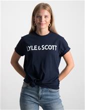 Bild Lyle & Scott, Lyle & Scott Text Tee, Blå, T-shirts till Tjej, 10-11 år