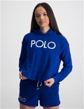 Bild Polo Ralph Lauren, Logo Terry Cropped Hoodie, Blå, Huvtröjor/Hoodies till Tjej, XL