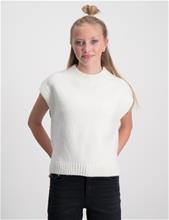 Bild Gina Tricot Young, Knitted slit vest, Vit, Toppar/Blusar till Tjej, 158-164 cm