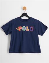 Bild Polo Ralph Lauren, Logo Cotton Jersey Boxy Tee, Blå, T-shirts till Tjej, XL