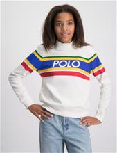Bild Polo Ralph Lauren, Logo Double-Knit Mockneck Sweatshirt, Vit, Tröjor/Sweatshirts till Tjej, M