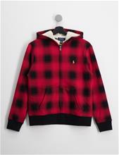 Bild Polo Ralph Lauren, Plaid Fleece Full-Zip Hoodie, Röd, Huvtröjor/Hoodies till Unisex, M