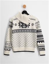 Bild Polo Ralph Lauren, Fair Isle Wool-Blend Turtleneck Sweater, Vit, Tröjor/Sweatshirts till Tjej, L