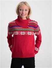 Bild Polo Ralph Lauren, Fair Isle Cotton-Wool Turtleneck Sweater, Röd, Tröjor/Sweatshirts till Tjej, XL