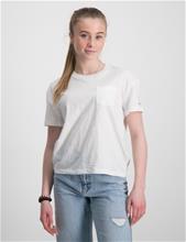 Bild Tommy Hilfiger, SCRIPT POCKET KNIT TOP S/S, Vit, T-shirts till Tjej, 12 år