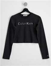 Bild Calvin Klein, INST SILVER LOGO LS T-SHIRT, Svart, T-shirts till Tjej, 16 år