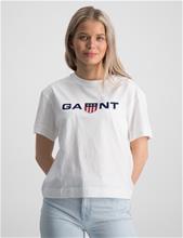 Bild Gant, RETRO SHIELD CROPPED T-SHIRT, Vit, T-shirts till Tjej, 176 cm