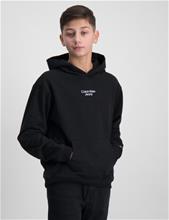Bild Calvin Klein, STACKED LOGO RELAXED HOODIE, Svart, Huvtröjor/Hoodies till Kille, 10 år
