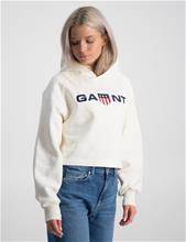 Bild Gant, RETRO SHIELD HOODIE, Vit, Huvtröjor/Hoodies till Tjej, 170 cm