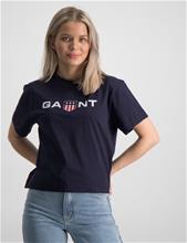 Bild Gant, RETRO SHIELD CROPPED T-SHIRT, Blå, T-shirts till Tjej, 176 cm