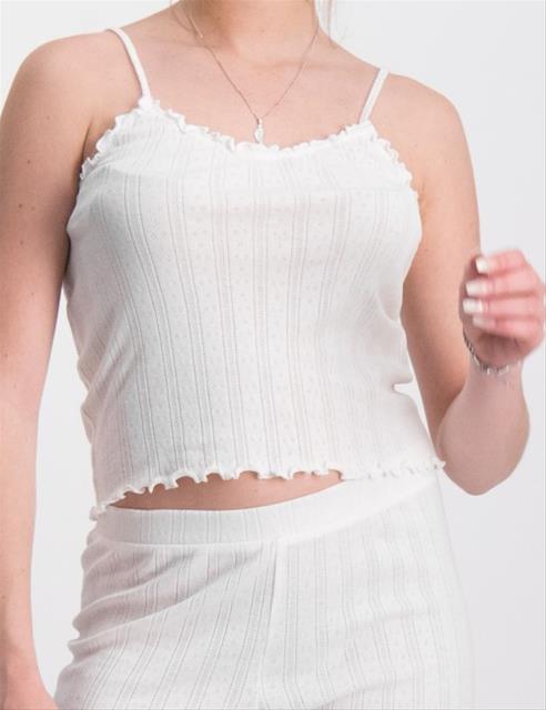 Bild Gina Tricot Young, Homewear top, Vit, Toppar/Blusar till Tjej, 146-152 cm
