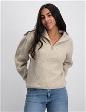 Bild Scotch & Soda, Half-zip balloon sleeved knit, Beige, Tröjor/Sweatshirts till Tjej, 164 cm