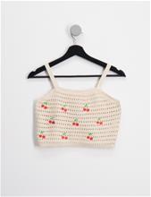 Bild Gina Tricot Young, Y knitted tanktop, Vit, Toppar/Blusar till Tjej, 134-140 cm