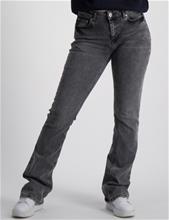 Bild Grunt, Texas Low Flare Grey, Grå, Jeans till Tjej, 128 cm
