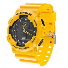 Bild Casio G-shock Analog & Digital gul GA-100A-9ADR herrklocka
