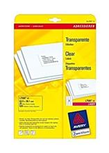 Bild Etikett Avery transp. 210x297mm 25/fp Etiketter